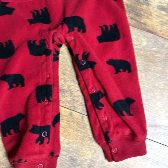 CARTER’S Baby Bear Hooded Fleece Onesie Sleeper, Size 18M, EUC - Picture 5 of 6